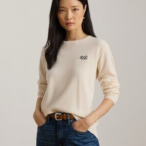 NWT Lauren Ralph Lauren Cashmere Embroidered Sweater XL